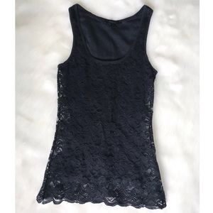 Express Black Lace Tank Top - Size S/XS